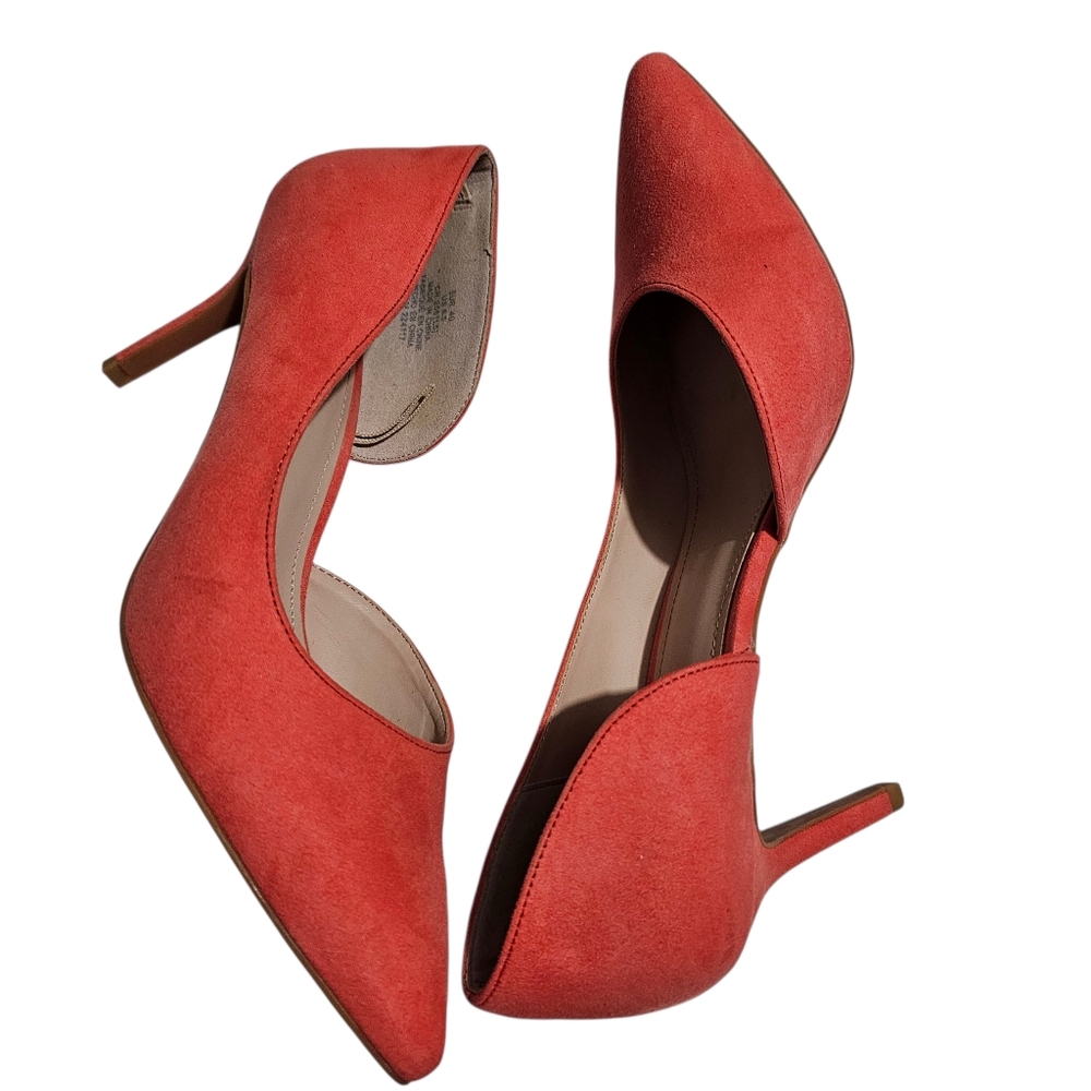 Coral Kitten Heels - Picture 2 of 4